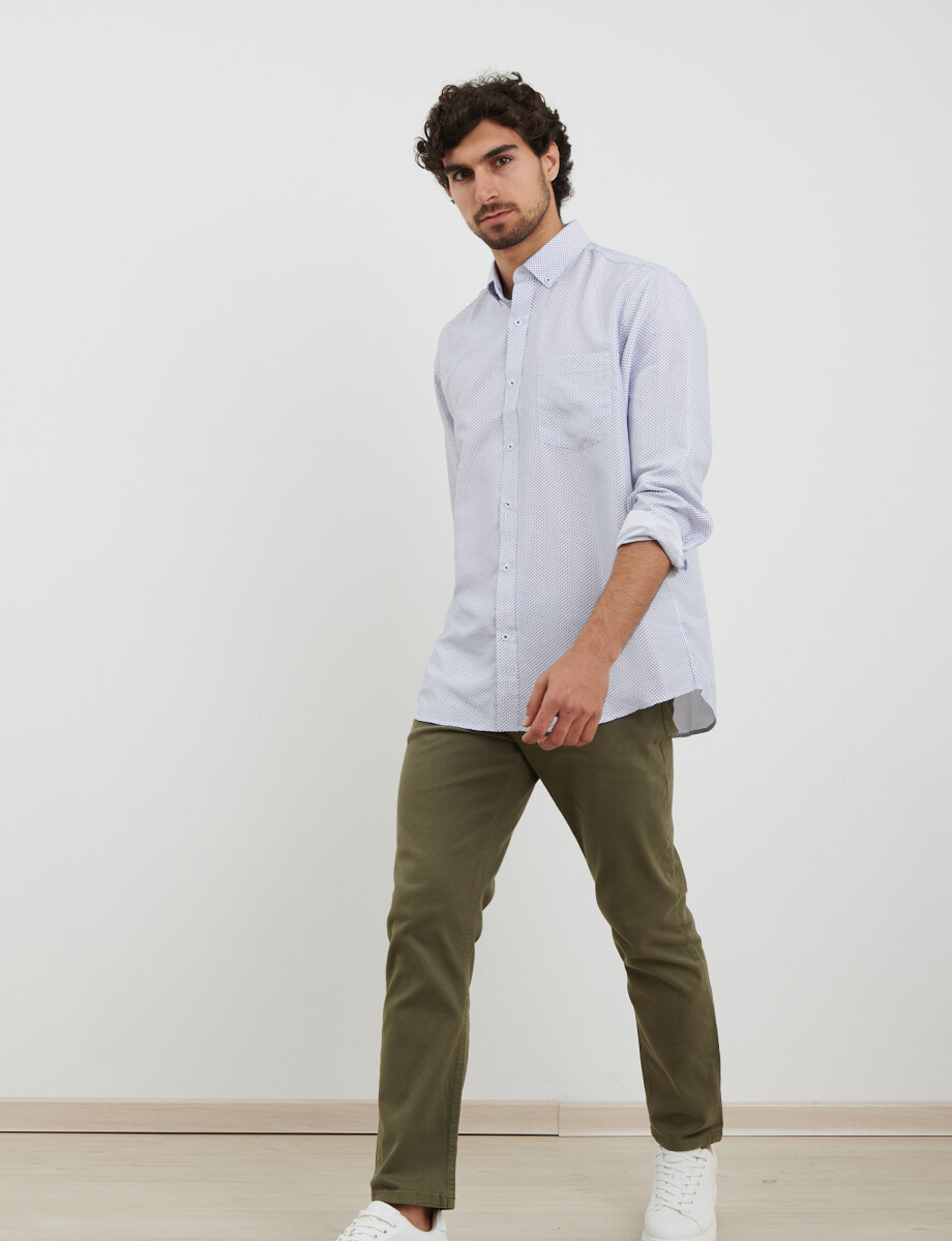012584 CAMISA HARRY Celeste/blanco