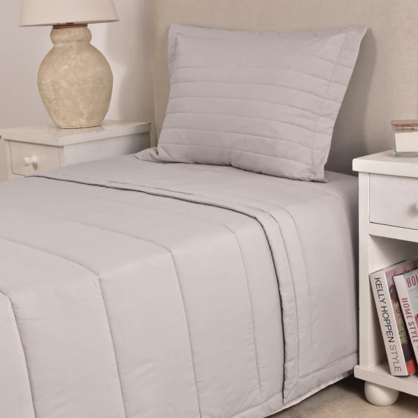 Edredón 200 Hilos 290x240 Col. Basic Gris Twin