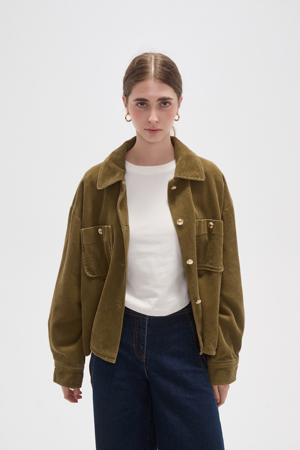 Sobrecamisa Tamia Verde Oliva Oscuro