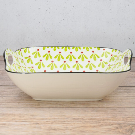 Bowl de ceramica con diseño interior y asas Bowl de ceramica con diseño interior y asas