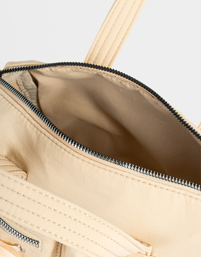 City Cartera City Con Moños - Blanco Crudo