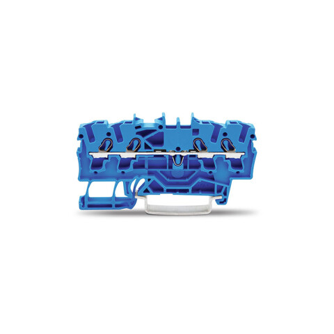Borne de 4 bocas p/riel 2,5mm² azul WG2700