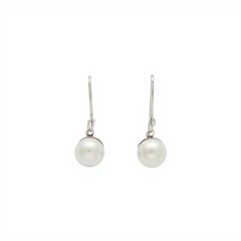 Caravanas Colgantes Perlas españolas-Plata 925-Con Perla-CA3210 conperla
