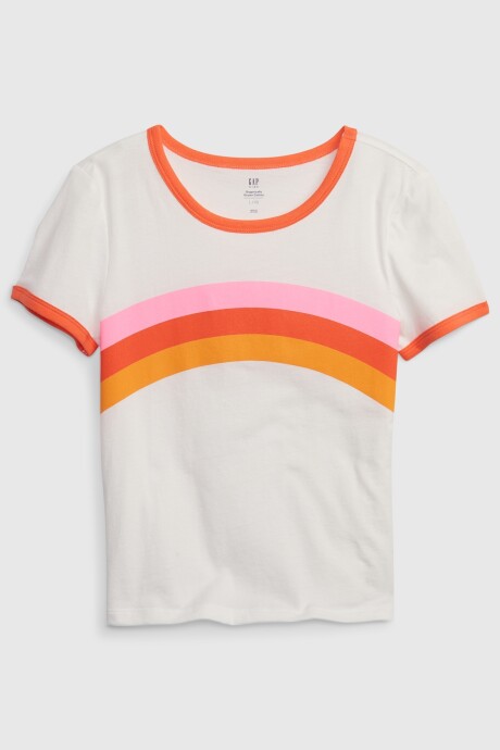 Remera Manga Corta Gráfico Niña New Off White