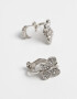 Aros Clips Mariposas Aros Clip Mariposa - Plateado