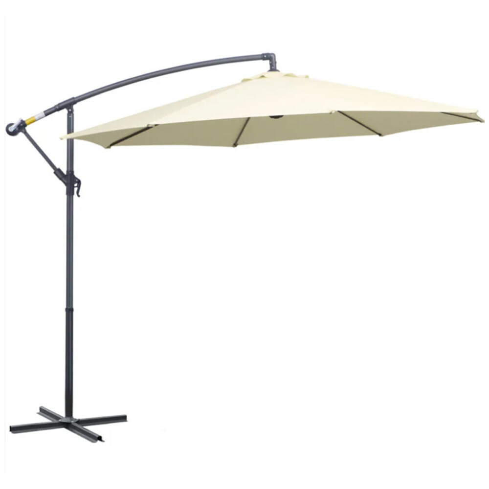 Sombrilla Exterior Regulable de 3 Metros Blanco