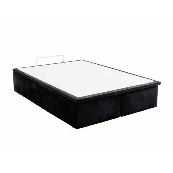 BASE SOMMIER BAU CAMURCA PRETA - TAMAÑO QUEEN Base Sommier Bau Camurca Preta - Tamaño Queen