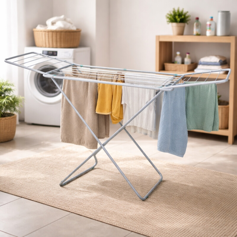 Tendedero de piso con extensiones BLANCO