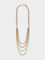 Collar Largo Con Múltiples Cadenas dorado