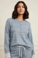 Pijama M/Larga Puño Turquesa Pijama M/Larga Puño Turquesa