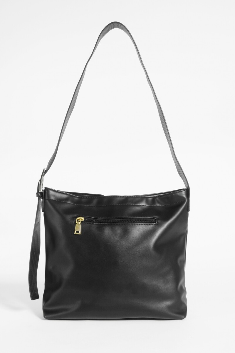 Bolso hobo con pespunte negro