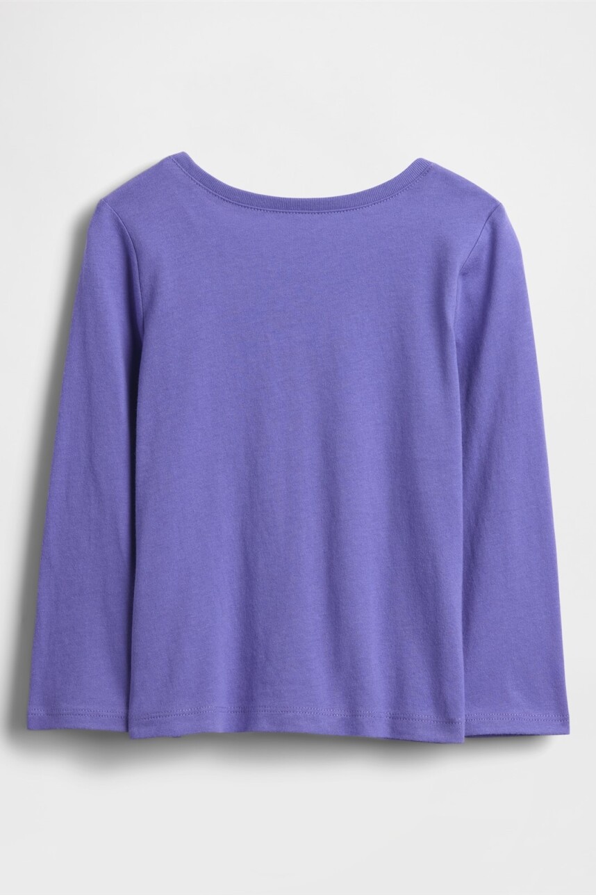 Remera Logo Gap Toddler Niña Blue Iris 2