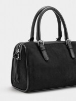 Bolso Bowling Efecto Piel L negro