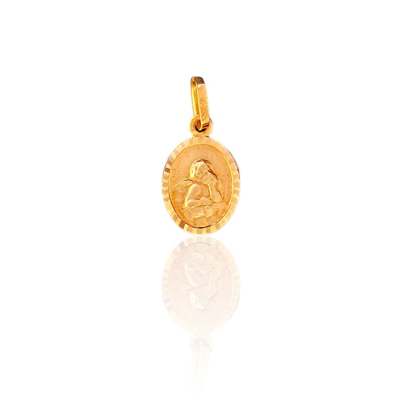 Dije Ángel de la guarda-Oro bajo-Sin Piedra-CP8578 Sinpiedra