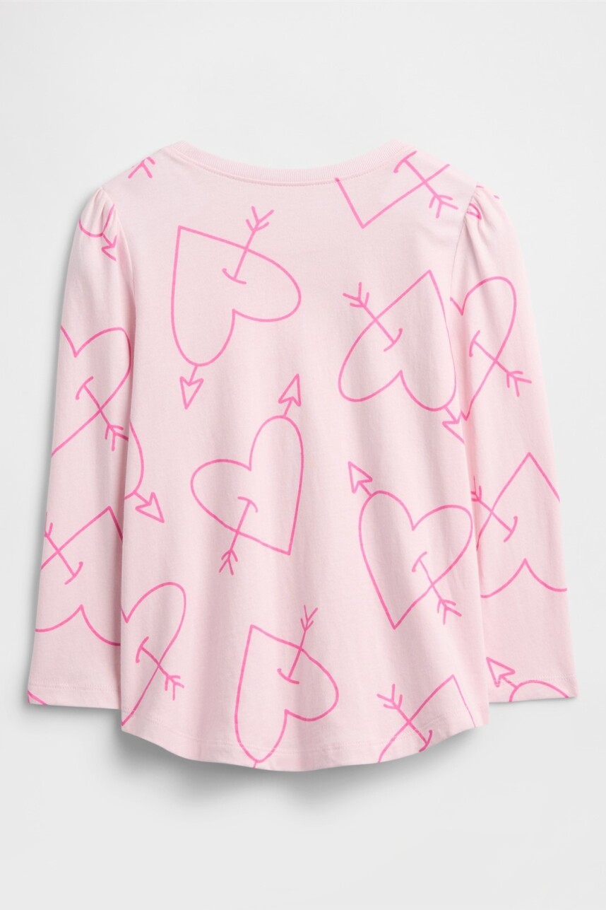 Remera Gráfico Toddler Niña Pink Hearts 558