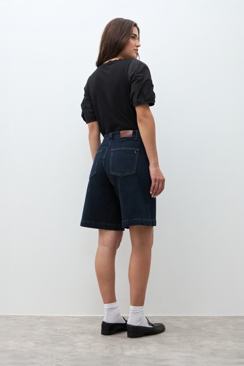 Bermuda de jean jean oscuro