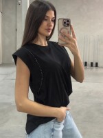 MUSCULOSA CON BRILLOS MUSCULOSA BRILLOS- BLANCA
