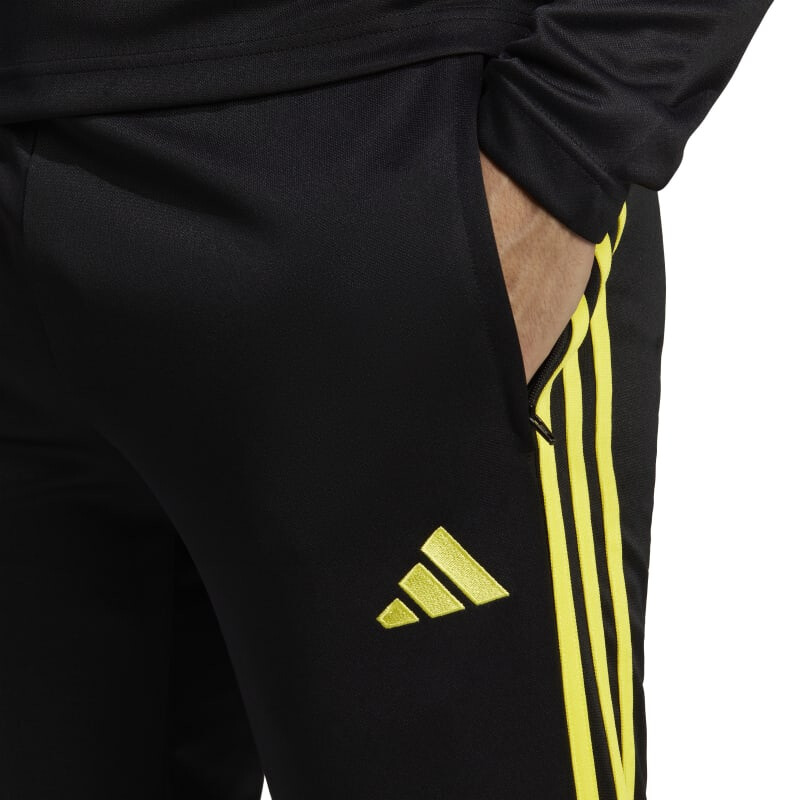 Pantalon Adidas de Hombre Tiro 23 - IC1585 Negro-amarillo