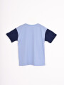 REMERA BLOCK OVERSIZED CELESTE