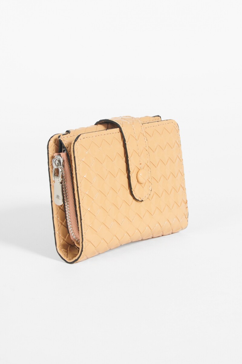 Billetera chica croco beige