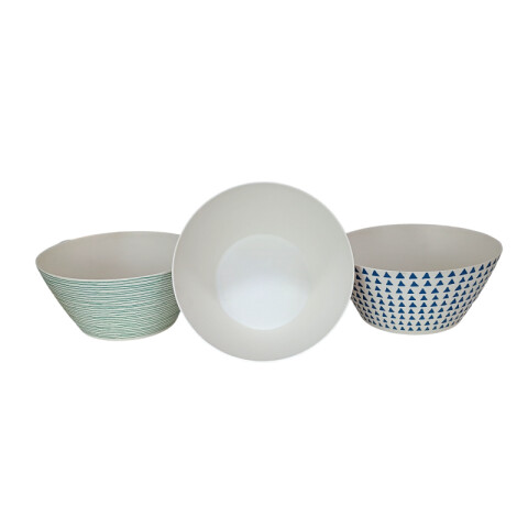 Bowl ensaladera de melamina 24x10.5cm 3 colores Bowl Ensaladera De Melamina 24x10.5cm 3 Colores