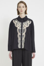 Camisa bordada Negro