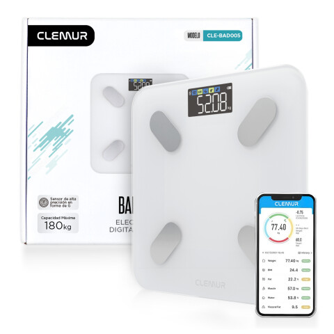 Balanza De Baño Inteligente App Bascula Monitor Medicion Conexion Digital 180 Kg Imback Color Blanco Balanza De Baño Inteligente App Bascula Monitor Medicion Conexion Digital 180 Kg Imback Color Blanco
