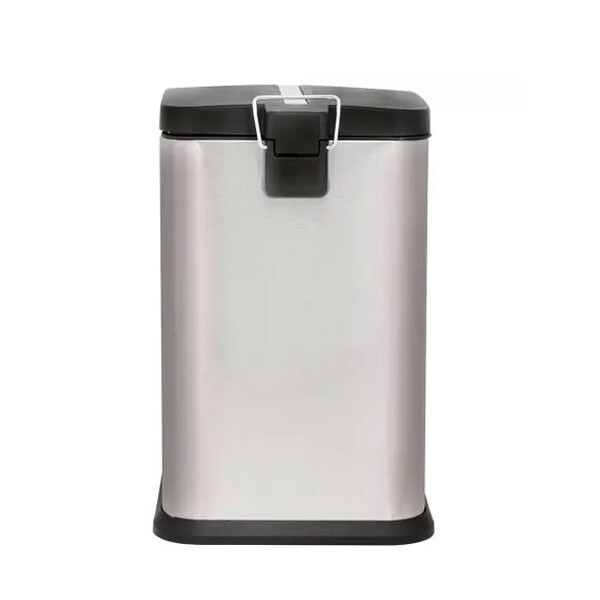 TARRO RESIDUOS CUADRADO AC.INOX 20 LT 33,5X29X45 CM JASPE Gris