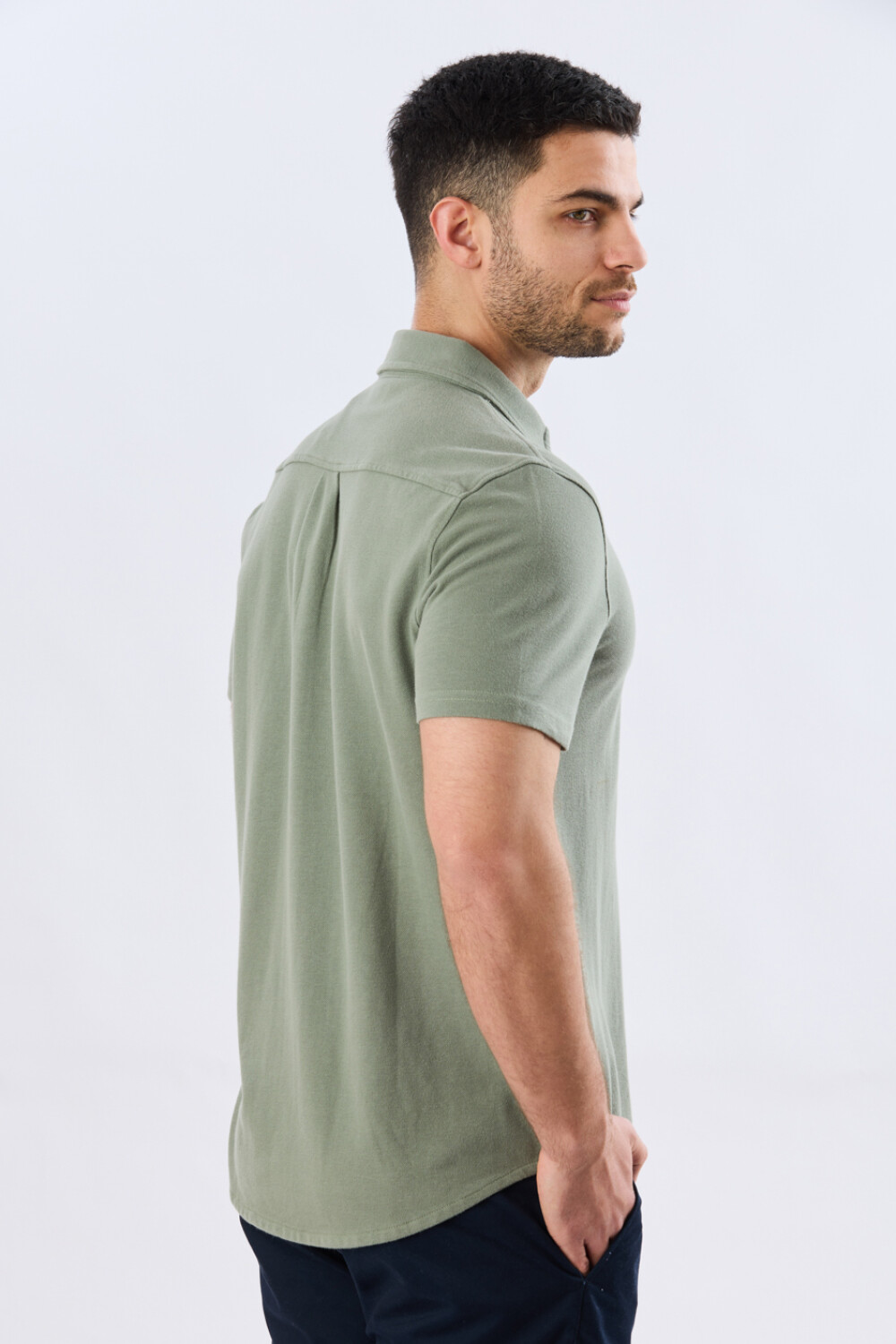 CAMISA PIQUÉ LISA Verde Claro