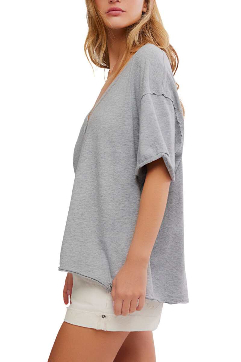 Camiseta Nina V Gris