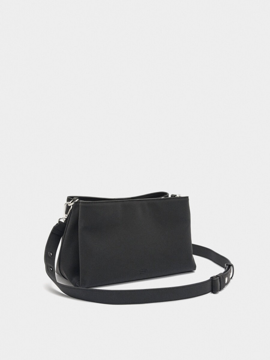 Bolso De Hombro Con Textura Suave negro