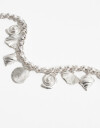 Collares Cortos Metal Collar Corto Dijes Caracoles - Plateado Plata Mate