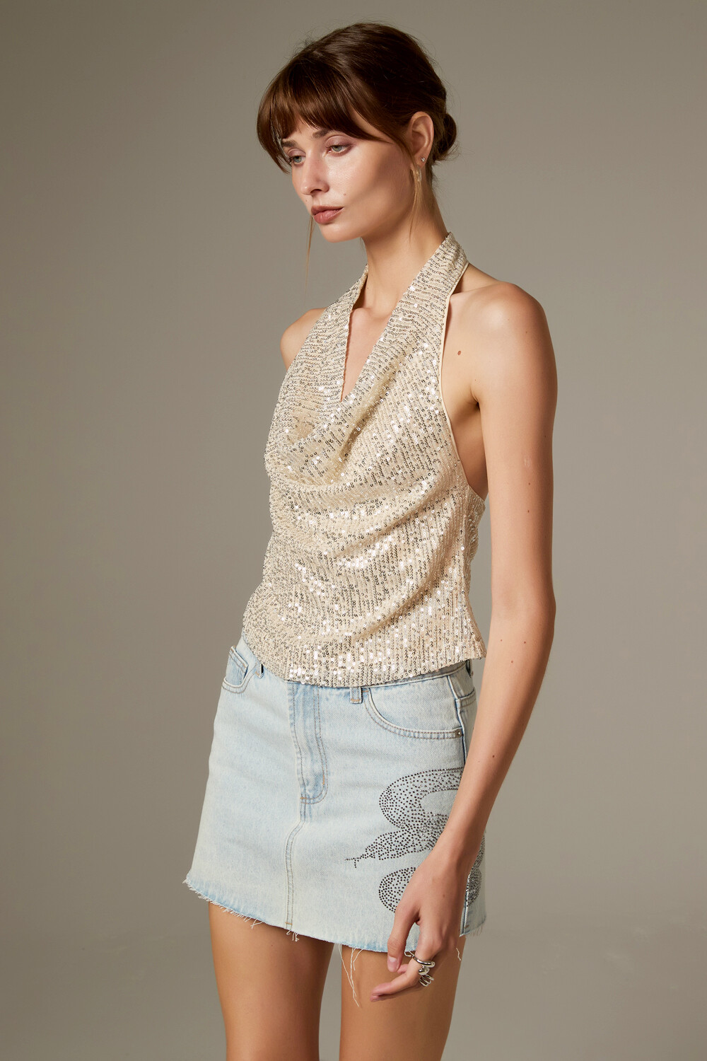 Falda Kolvi Celeste