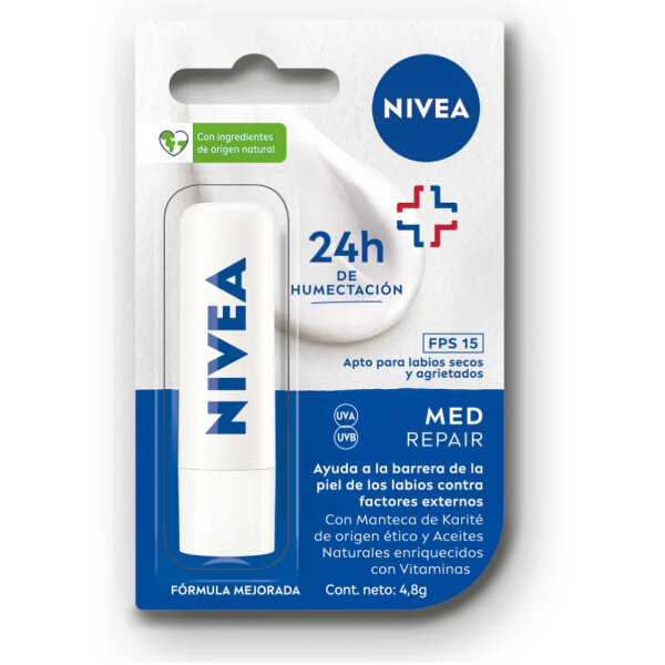 Bálsamo Labial Nivea Med Repair FPS 15 4,8 g Bálsamo Labial Nivea Med Repair FPS 15 4,8 g