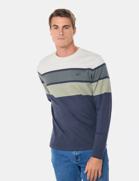 REMERA RAYADA Verde