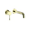 Grifería de lavatorio Monocomando de pared Signature Oro cepillado Grifería De Lavatorio Monocomando De Pared Signature Oro Cepillado