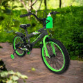 Bicicleta Infantil Rodado 20 Con Rueditas Auxiliares Y Portabotellas Verde