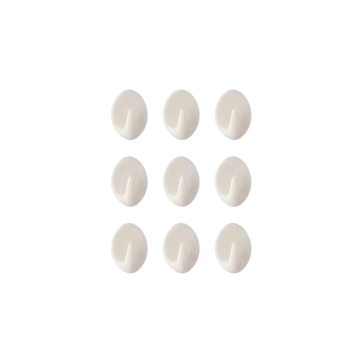 GANCHOS ADHESIVOS X 9 UNIDADES Blanco