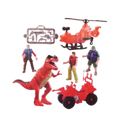 Set de Aventura Dino T-Rex con accesorios, luces y sonido Set de Aventura Dino T-Rex con accesorios, luces y sonido