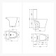 JUEGO DE LOZA BLANCO, INODORO DESCARGA A 25 CM, MOCHILA,TAPA Y BIDET LINEA MARINA MARCA FERRUM BLANCO