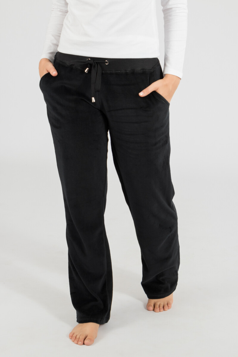 Pantalon velour Negro