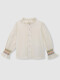 Blusa Con Smock Crudo