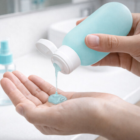 Set de 8 frasquitos de silicona para viaje Verde