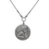 Dije Ángel de la guarda-Plata 925 quemada-Sin Piedra-CP3122 sinpiedra