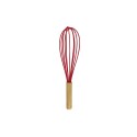 BATIDOR DE SILICONA Y BAMBU MOR ROJO