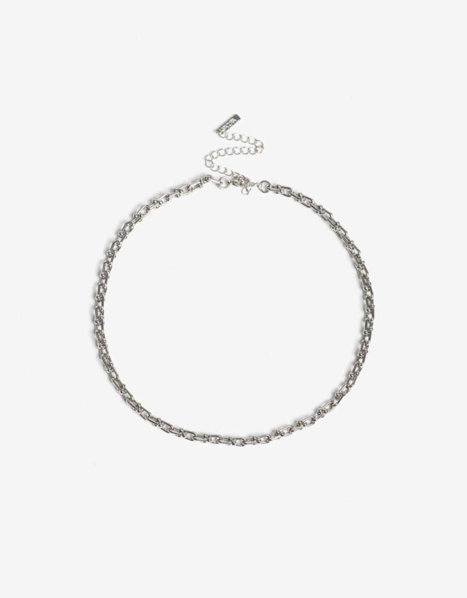 Collares Cortos Metal - Plateado Rodio 