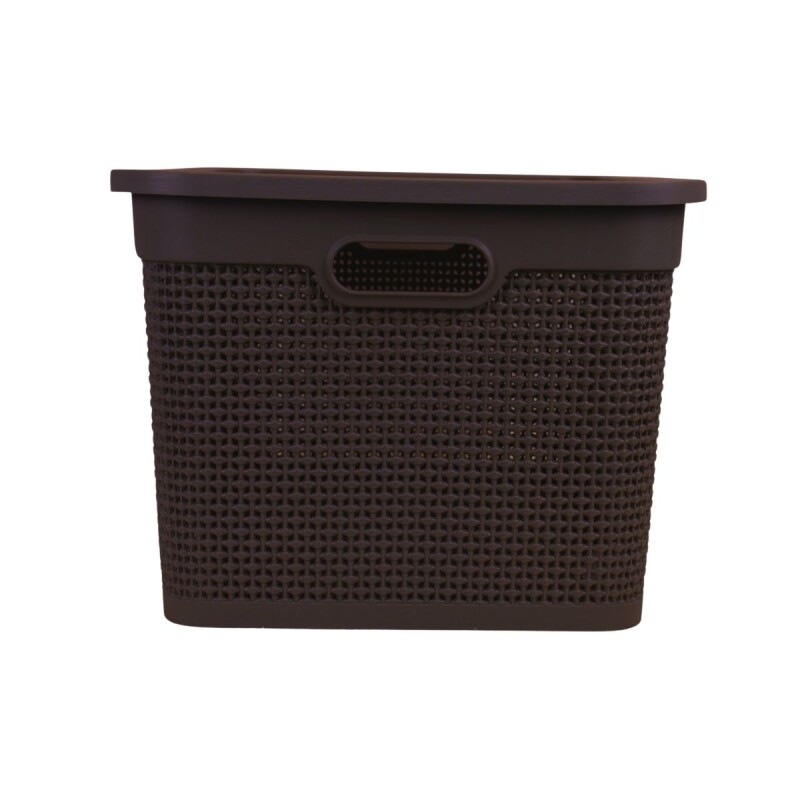 Set x2 Caja simil ratán 40 lts TABACO