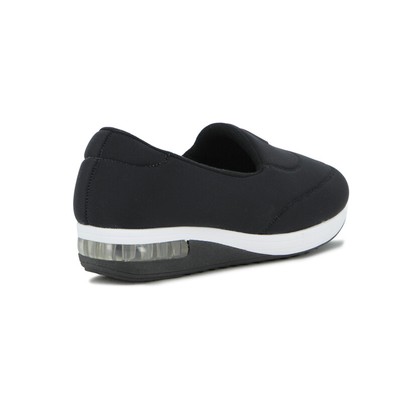 Modare Zapato Casual Feminino Lycra Viena Protection/enfeite Negro-oro