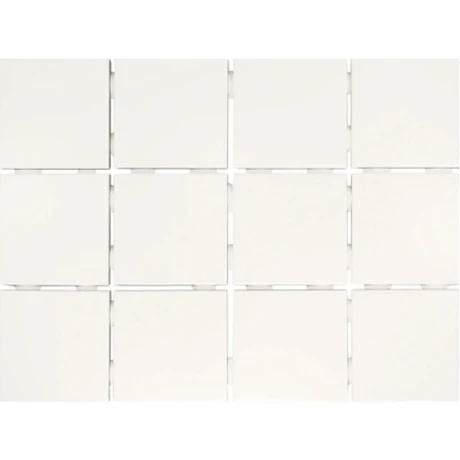 Cerámica malla blanca brillo 10x10Cm pared GAMAS DE BLANCO