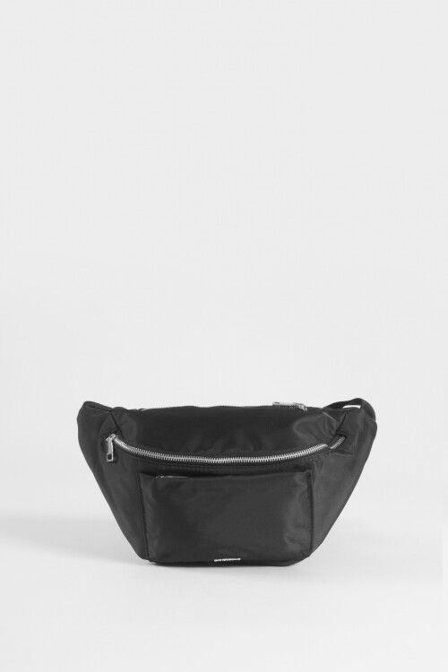 Riñonera doble bolsillo tela negro